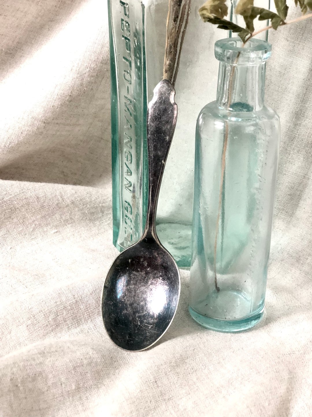 美国早期镀银儿童汤匙 - 餐刀/叉/匙组合 - 银 