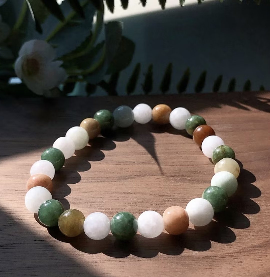 多彩翡翠糖果手珠 | 天然缅甸玉A货翡翠| 送礼 - 手链/手环 - 玉石 多色