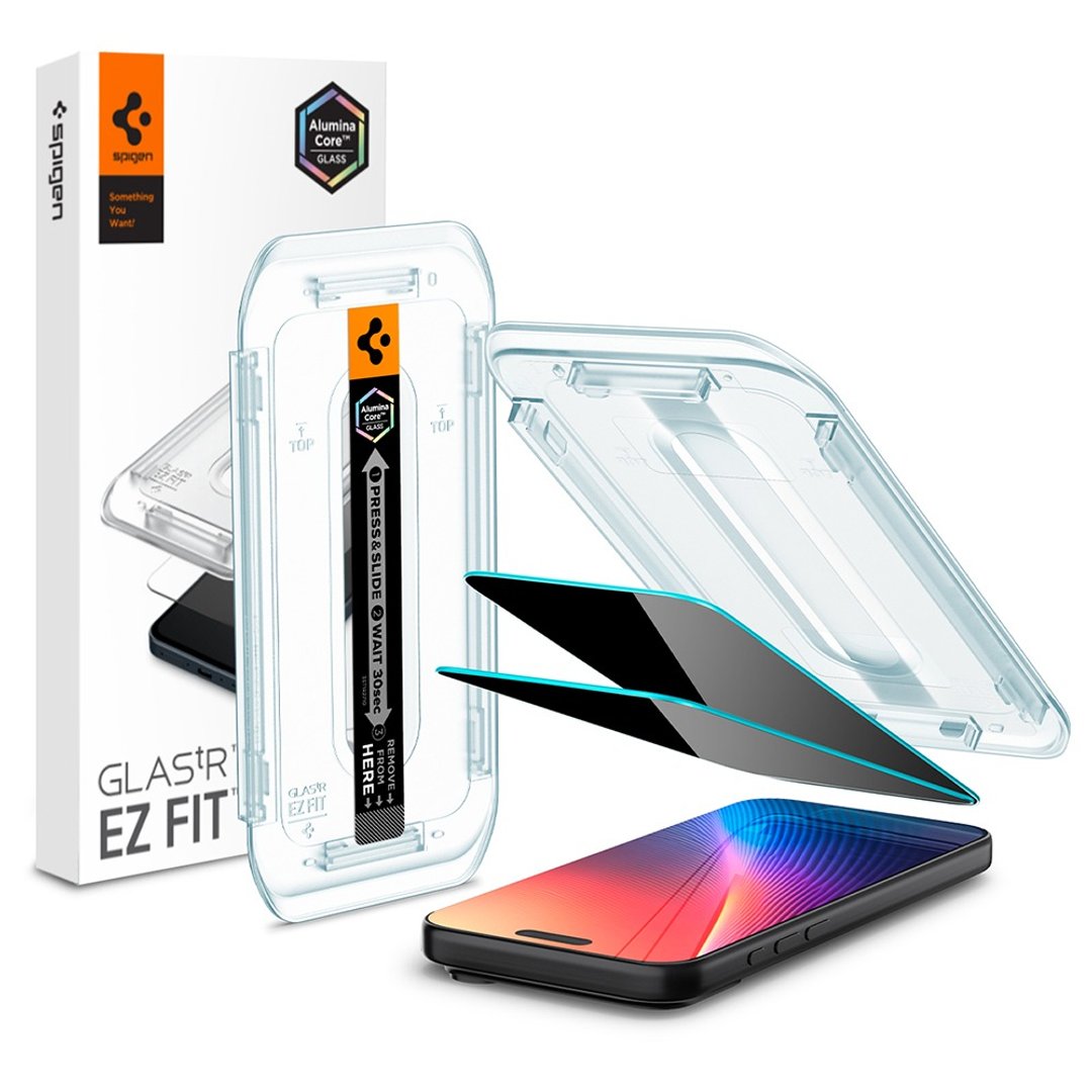 Spigen iPhone 17/16 Pro Max Glas.tR EZ Fit Privacy 防窥保护贴 - 平板/电脑保护壳 - 玻璃 