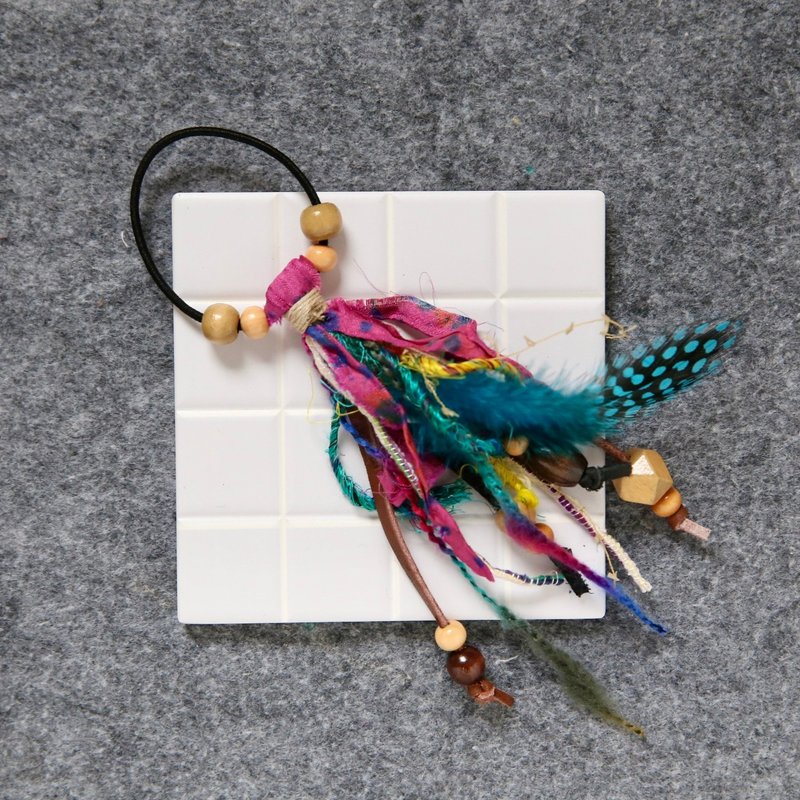 再贩/羽饰发圈 - 发饰 - 棉．麻 多色