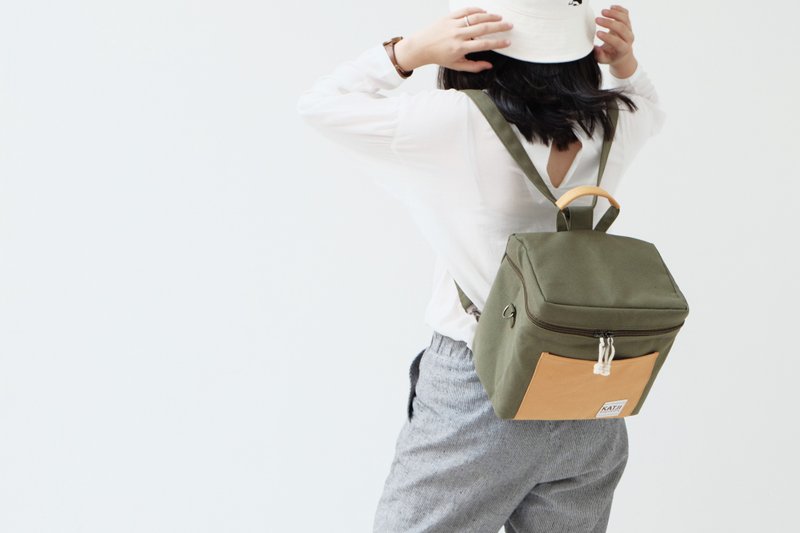 :: 野餐日 ::摄影方形两用包 - 橄榄绿＆蜂蜜黄 - 侧背包/斜挎包 - 其他材质 绿色