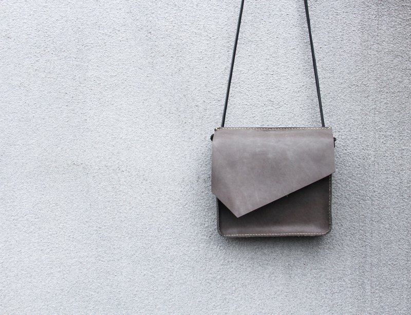 宝珠2.0s_灰宝珠：肩背 斜背 手工皮革包 - 侧背包/斜挎包 - 真皮 银色