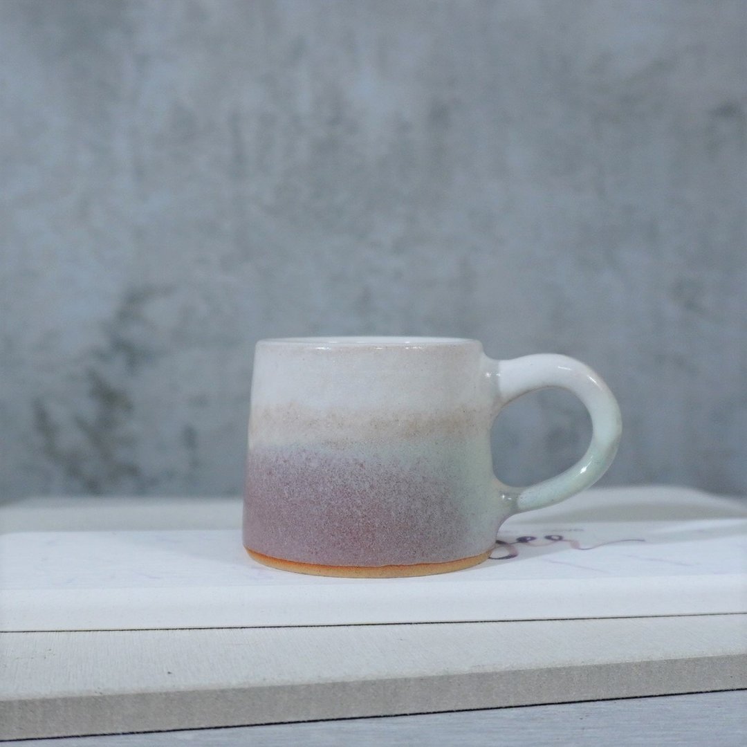 粉紫迷你山形杯-约100ml,茶杯,马克杯,水杯,咖啡杯 - 咖啡杯/马克杯 - 陶 多色