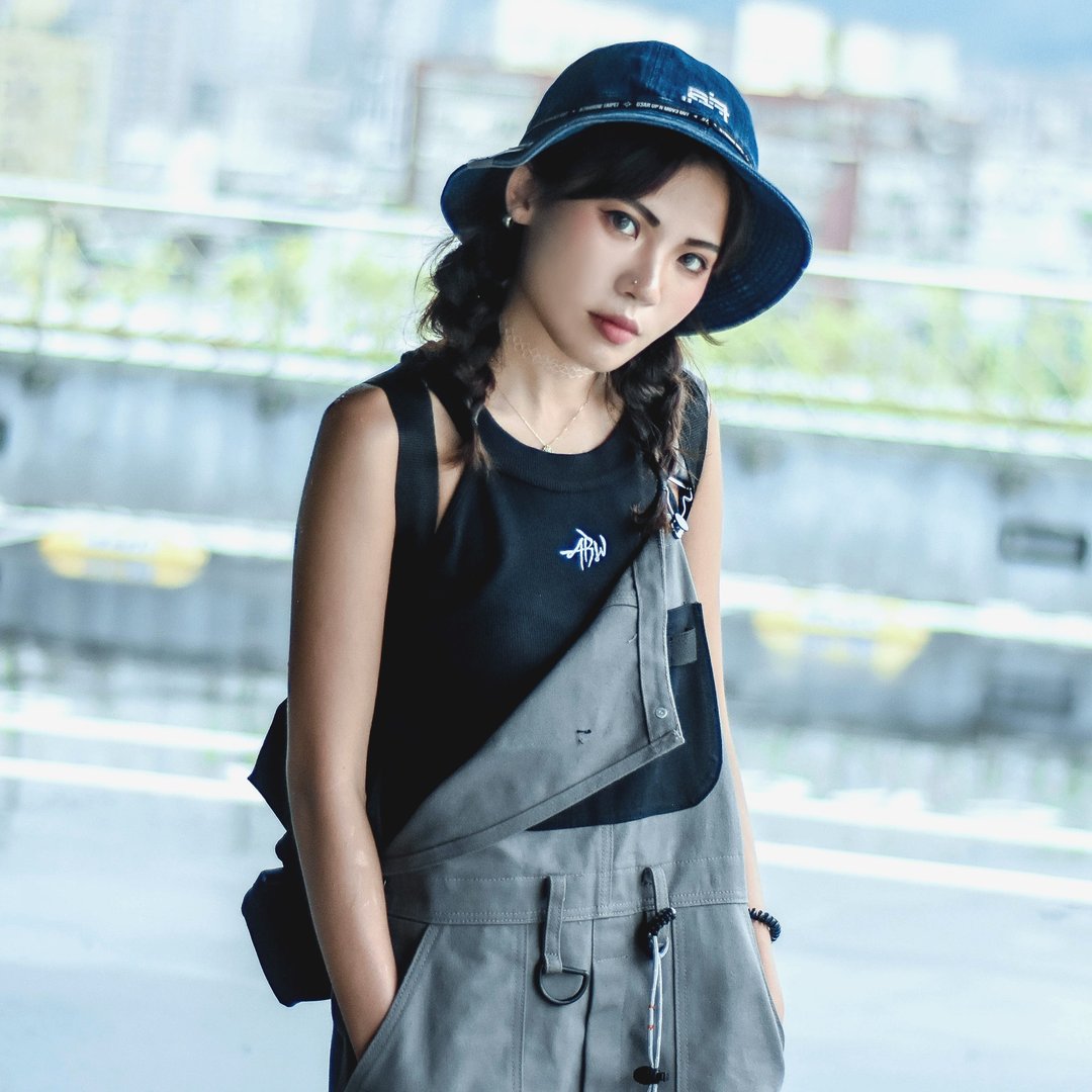 .67ARROW DENIM BUCKET HAT_ 丹宁渔夫帽 牛仔渔夫帽 - 帽子 - 棉．麻 蓝色