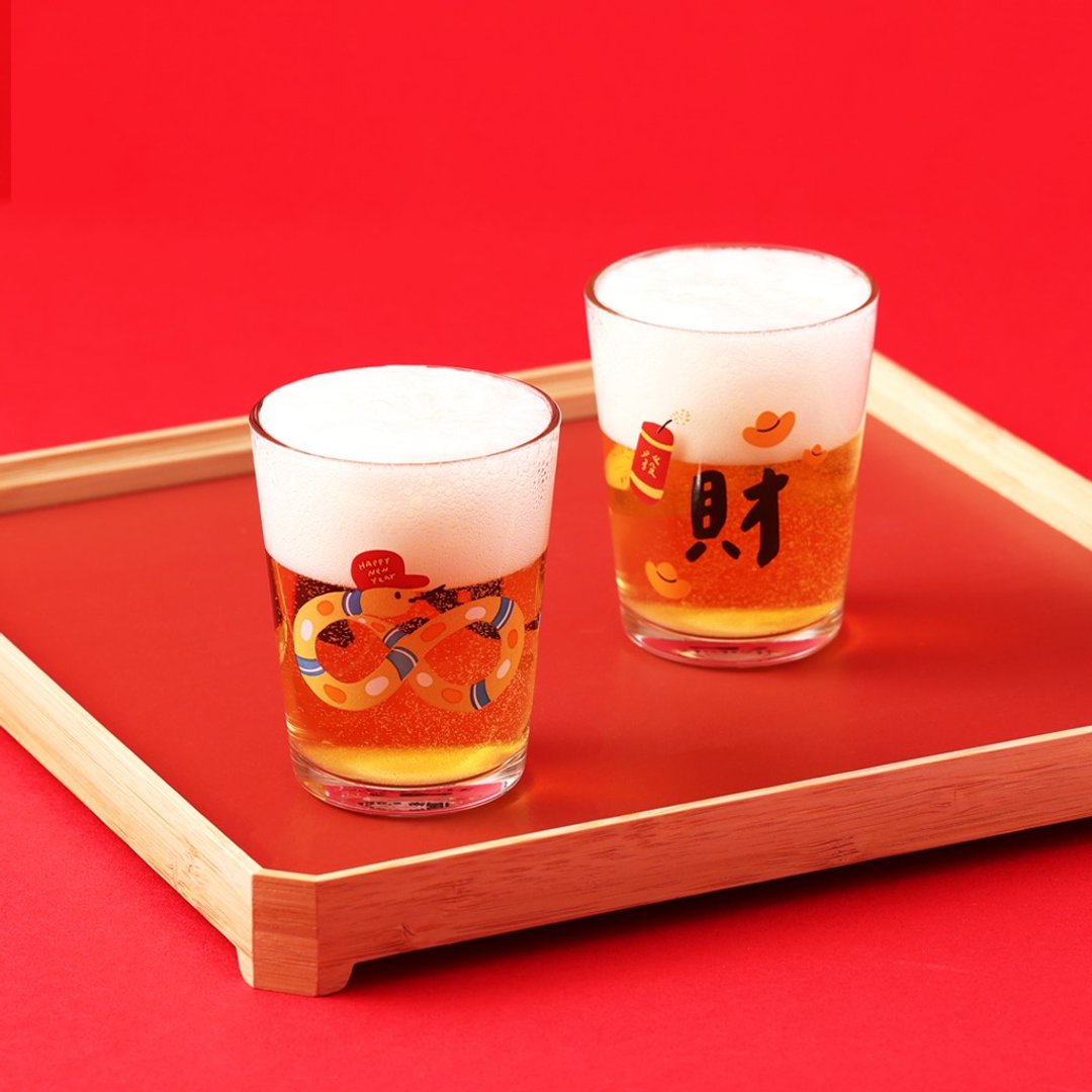 【蛇年新春】无限发财玻璃杯礼盒组 【郭公馆联名】 - 玻璃杯 - 玻璃 多色