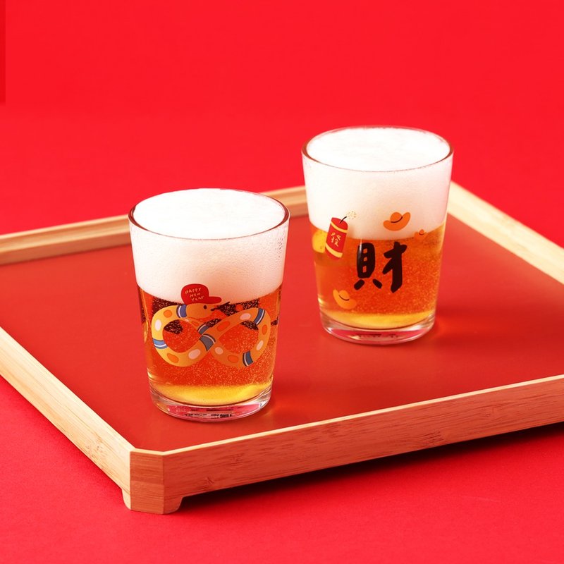 【蛇年新春】无限发财玻璃杯礼盒组 【郭公馆联名】 - 玻璃杯 - 玻璃 多色