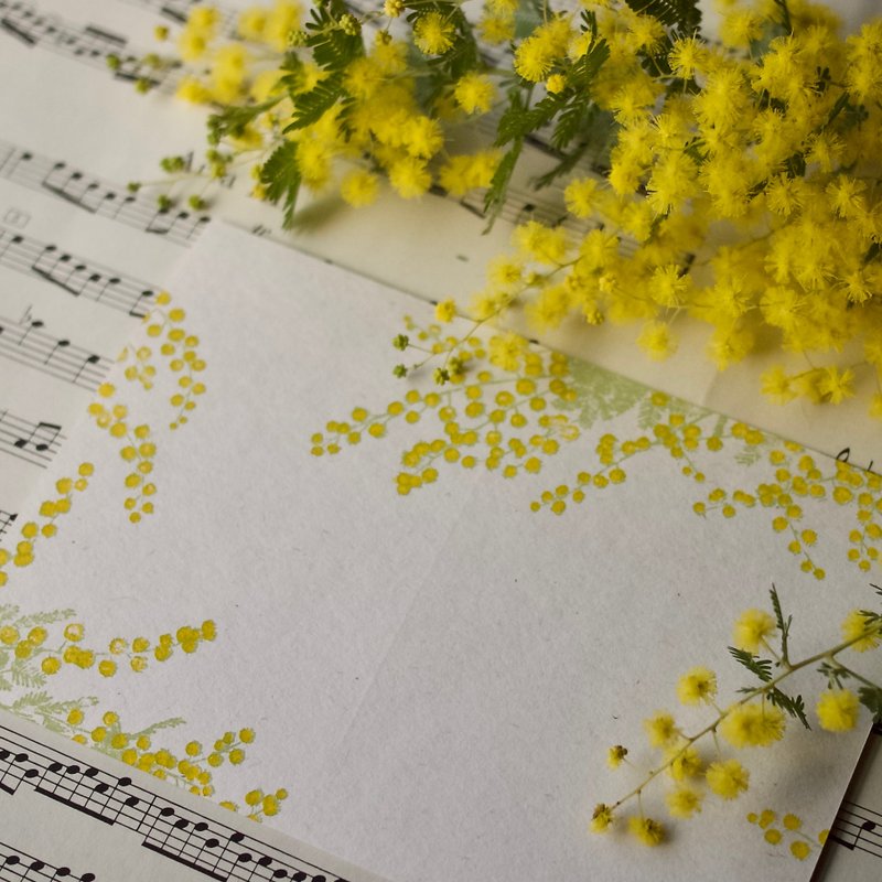 【明信片】含羞草 / 活版印刷 / 100mm×148mm - 卡片/明信片 - 纸 