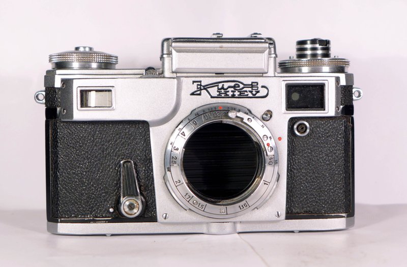 Kiev-4M USSR 35mm film rangefinder camera body Contax RF mount - 相机 - 其他金属 银色