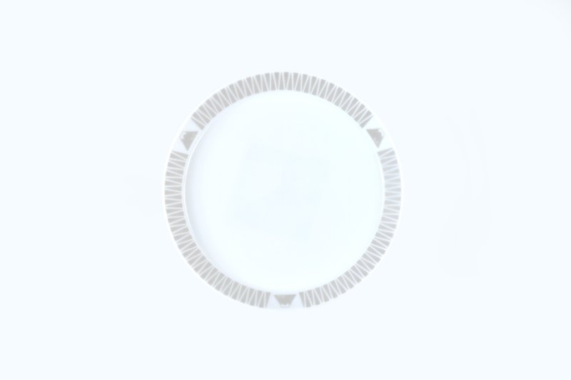 富士山图案铭牌 (S) 银 - 盘子/餐盘/盘架 - 陶 银色