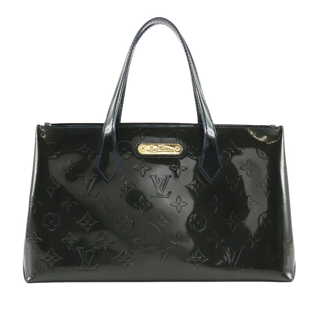 【日本直购】 LOUIS VUITTON Wilshire PM 手提包 M93684 Monogram Vernis 漆皮 深蓝色 MI1069 【二手】 - 手提包/手提袋 - 真皮 黑色