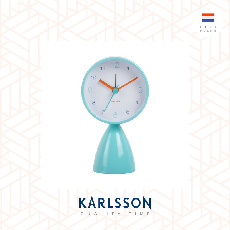 荷兰Karlsson, Alarm clock Funky Vibes turquoise blue - 时钟/闹钟 - 其他金属 蓝色