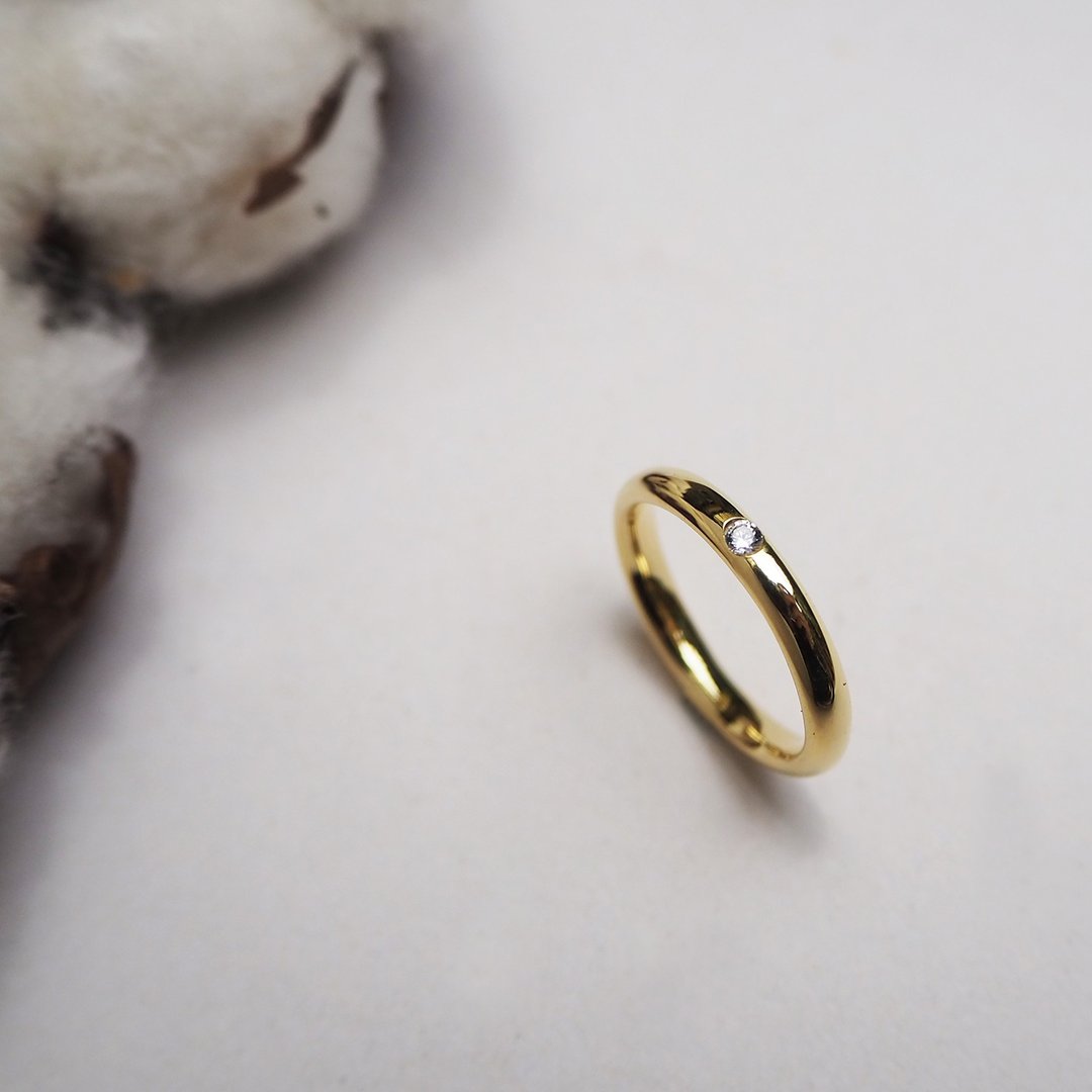 eternity f ring k_永恒f戒指k 金 对戒 婚戒 求婚戒 订婚戒 订制 - 戒指 - 贵金属 金色