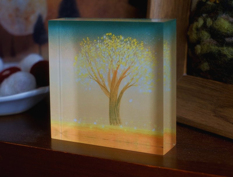 压克力水晶画 - 希望在树上汇集 - 摆饰 - 压克力 