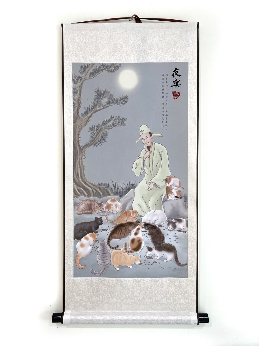 夜宴丝绸卷轴挂画 - 海报/装饰画/版画 - 丝．绢 银色