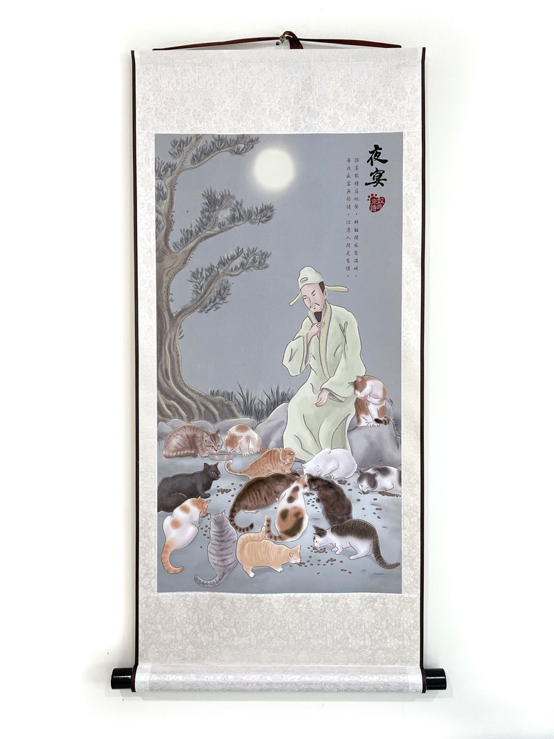 夜宴丝绸卷轴挂画 - 海报/装饰画/版画 - 丝．绢 银色