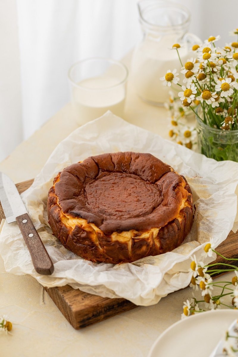 香草巴斯克奶酪蛋糕 - 蛋糕/甜点 - 新鲜食材 咖啡色