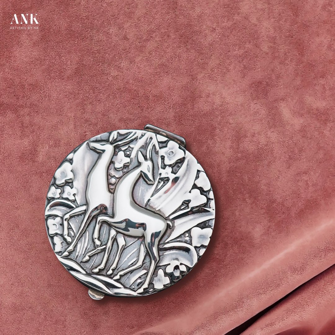 Classic Silver Lover Deer Pill Box - 收纳用品 - 其他金属 银色