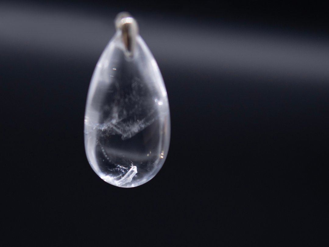 晶中晶 白水晶水滴 吊坠 - 吊饰 - 水晶 