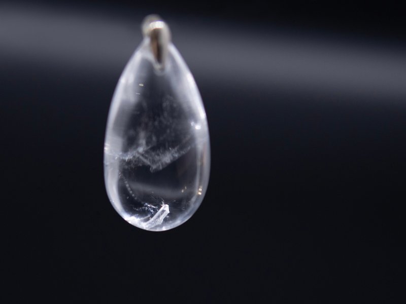 晶中晶 白水晶水滴 吊坠 - 吊饰 - 水晶 