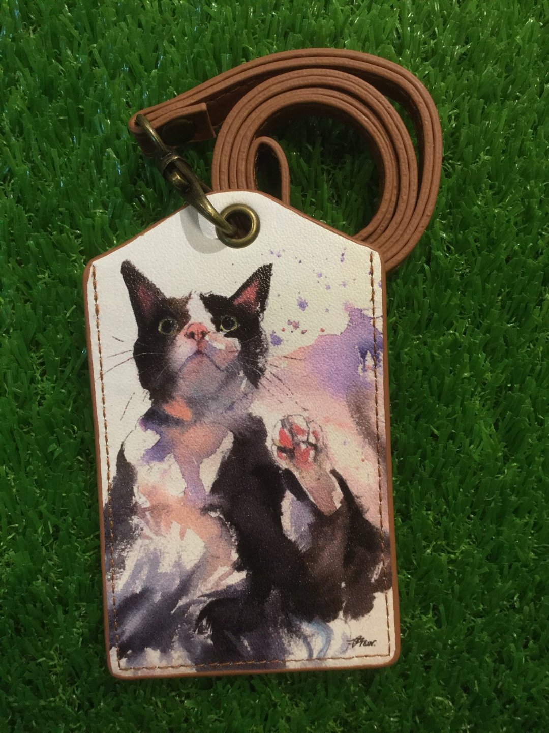 3猫小铺~奔驰也纷嫩 票卡夹(插画家:词不DA艺) - 证件套/卡套 - 人造皮革 
