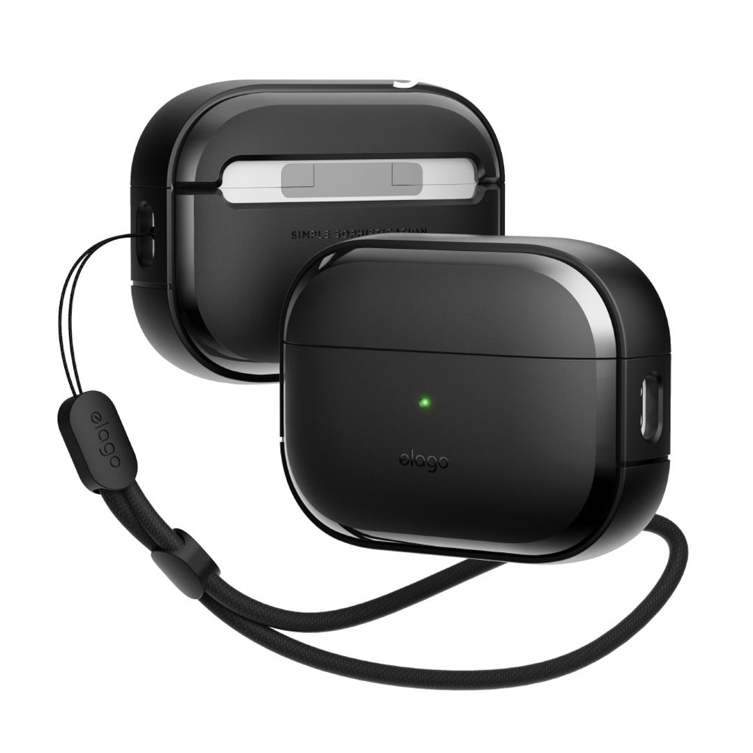 AirPods Pro 2 EDC冲击吸收保护套-黑(挂绳) 耳机壳 耳机套 - 耳机收纳 - 塑料 黑色