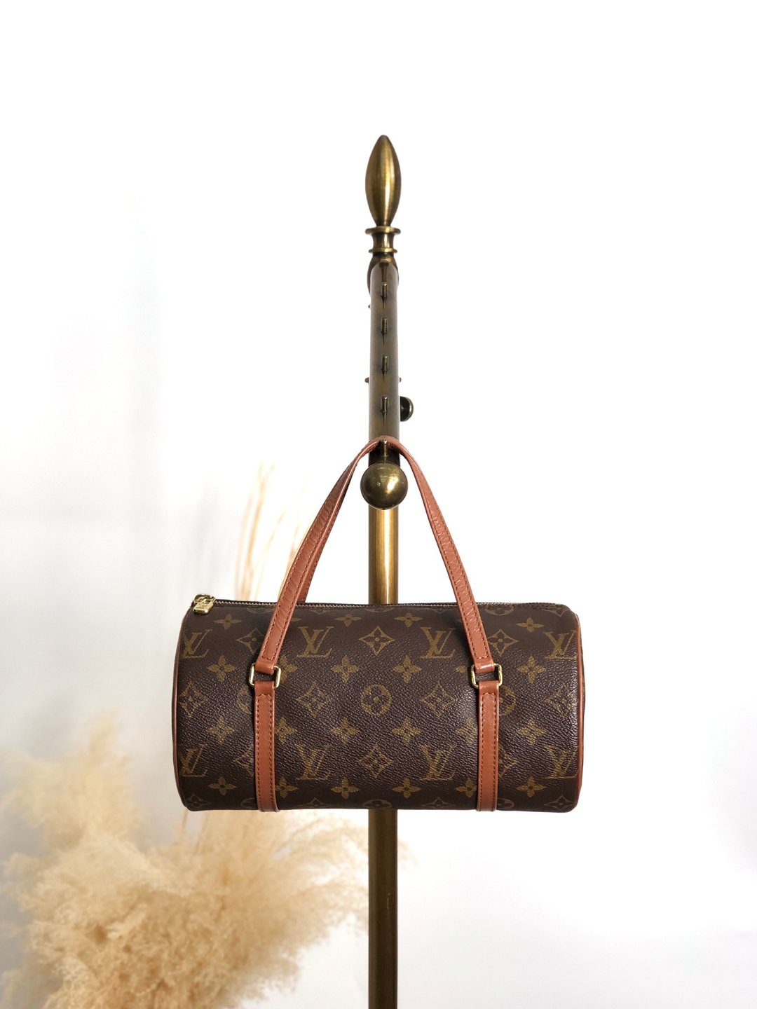 【日本直送 名牌中古包】LOUIS VUITTON 路易威登 Monogram 手提包 棕色 PVC 皮革 Papillon 26 M51366 ccsv2b - 手提包/手提袋 - 防水材质 咖啡色