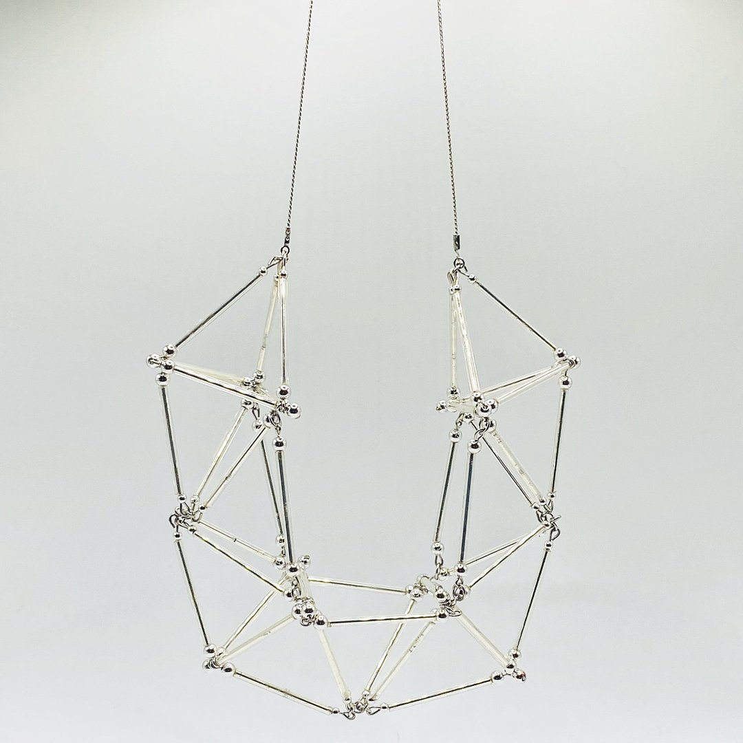 3D Huge NECKLACE【Silver】 - 项链 - 玻璃 银色