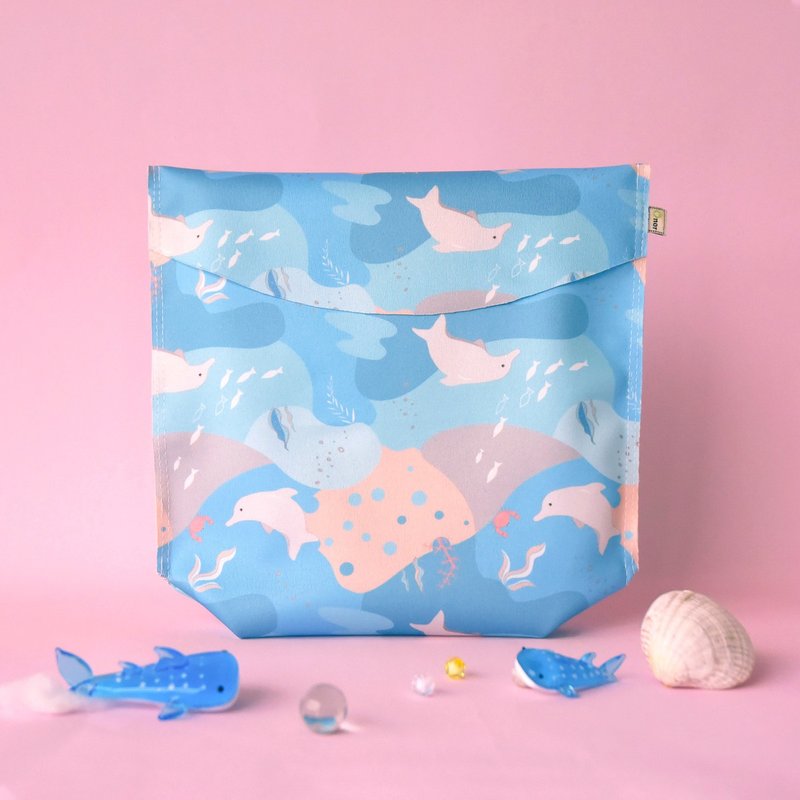 OFoodin 点心袋 赠双色手绳乙条【云游白豚】 - 便当盒/饭盒 - 硅胶 多色