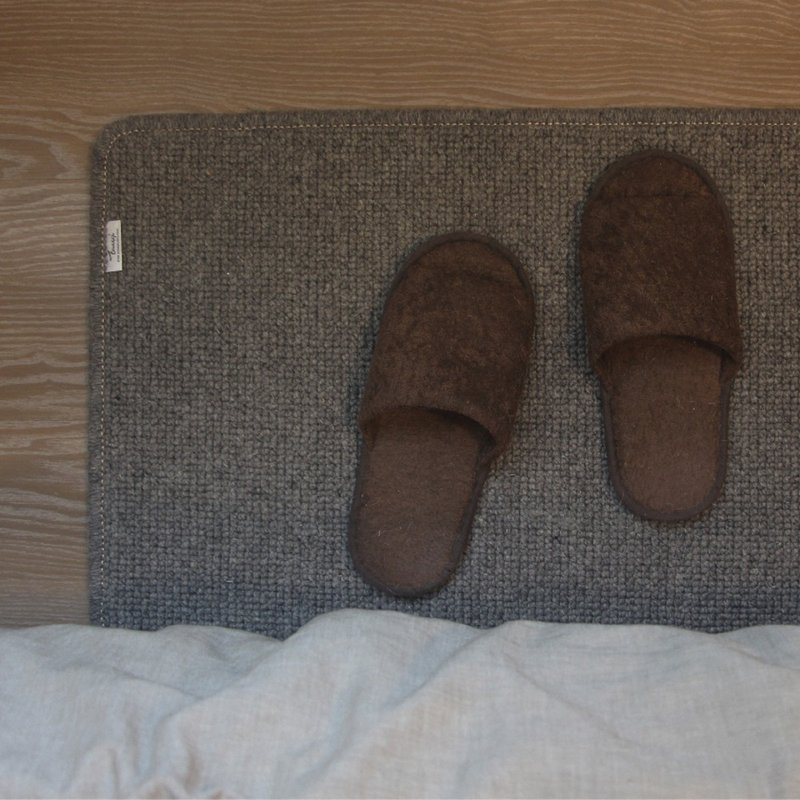 Ecodailylife 北欧风简约羊毛地垫-深灰色 - 地垫/地毯 - 羊毛 灰色