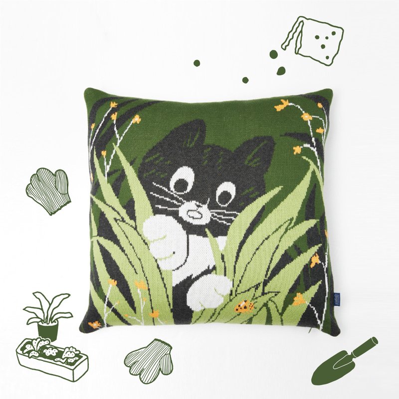 三猫园艺俱乐部针织抱枕组 - 枕头/抱枕 - 棉．麻 绿色