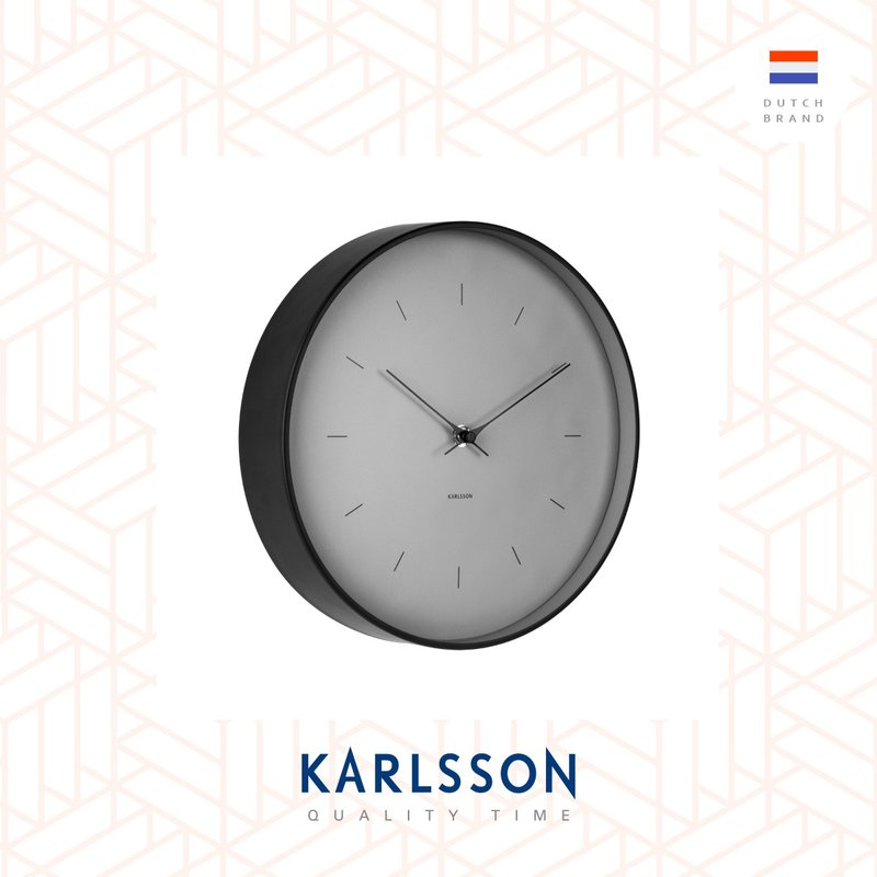 荷兰Karlsson wall clock 27.5cm Butterfly Hands grey - 时钟/闹钟 - 其他金属 灰色