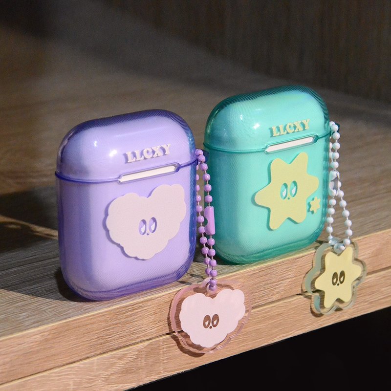 LLCXY AirPods 爱心/星星耳机壳 - 耳机收纳 - 塑料 