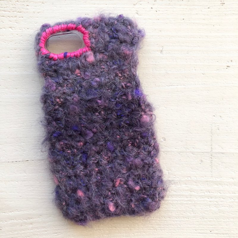 iPhoneケース モヘア purple.pink - 手机壳/手机套 - 其他材质 粉红色