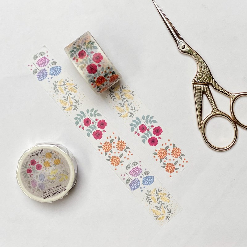 masking tape Botanical 20 - 纸胶带 - 纸 白色