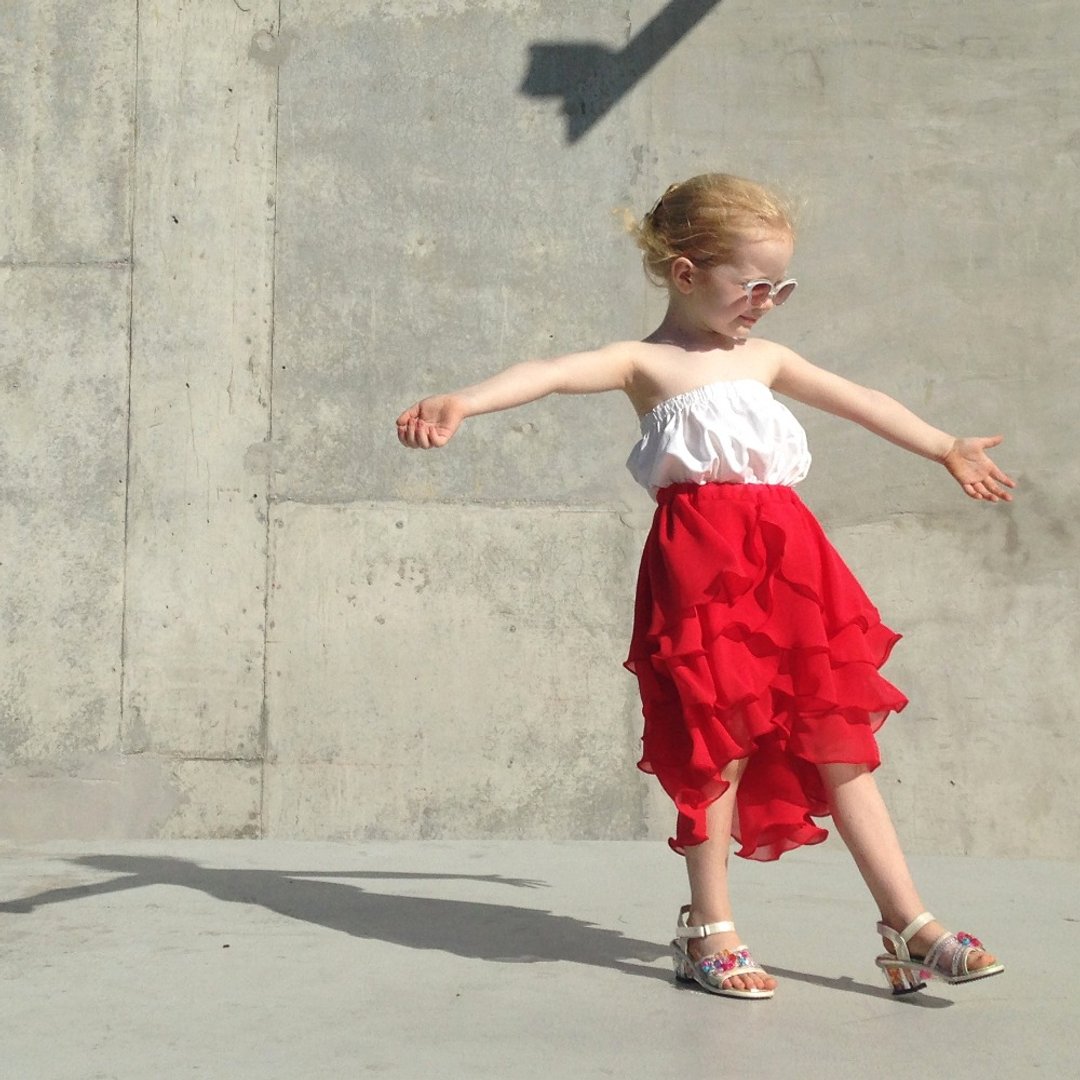Girls Summer Party Skirt in Ferrari Red 5 - 8 Years - 童装裙 - 其他材质 红色
