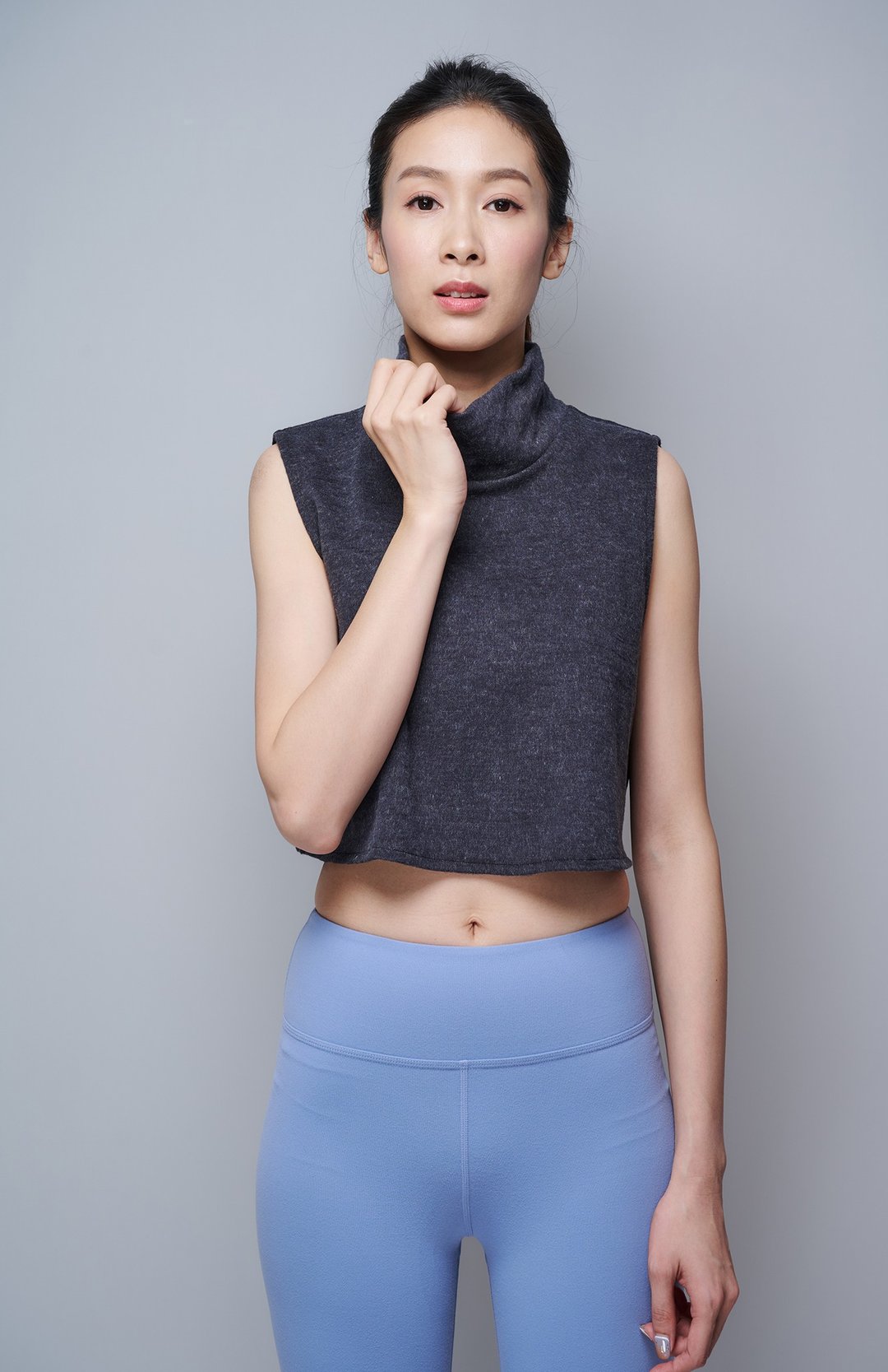 福利品【限时优惠7折】 Fleece Sleeveless -Dark Grey 快速出货 - 女装瑜珈服 - 聚酯纤维 