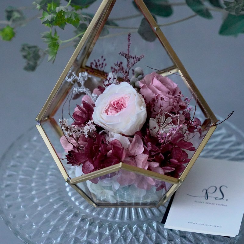 PlantSense情人节特选～胭脂烟熏粉色系庭院玫瑰/永生玫瑰玻璃花房 - 植栽/盆栽 - 植物．花 粉红色