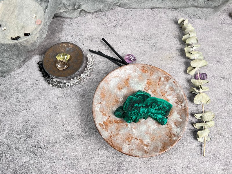 赞比亚。孔雀石 Malachite from Zambia。生命灵数4 - 摆饰 - 宝石 