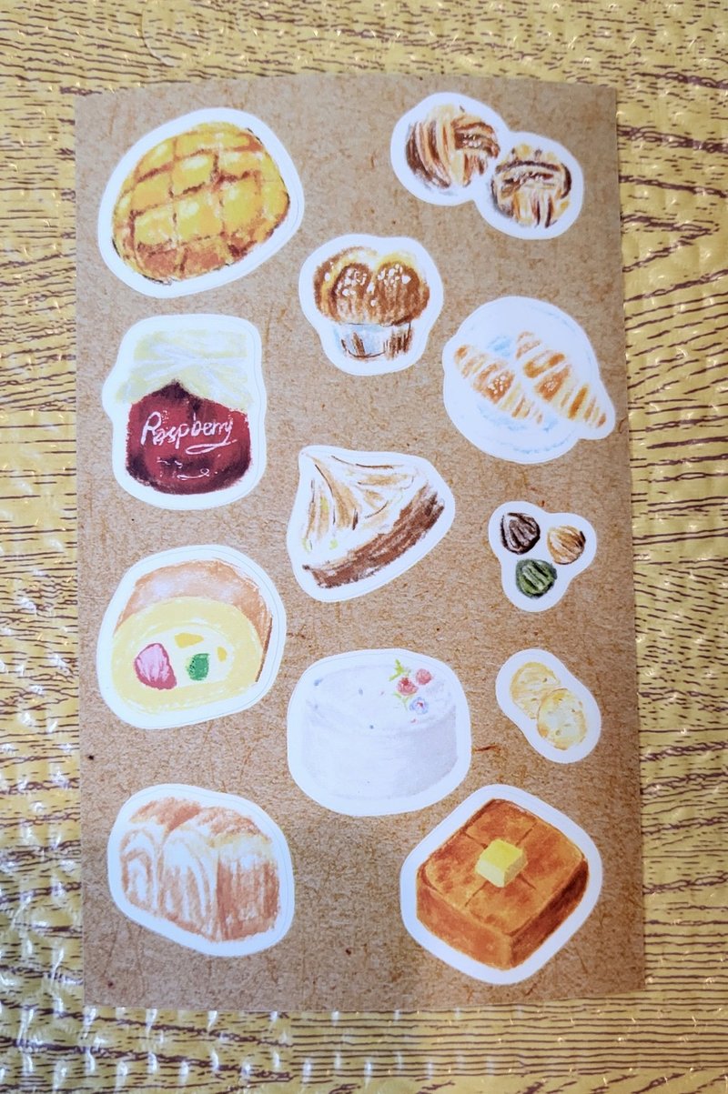 防水雾面贴纸-面包 - 贴纸 - 纸 