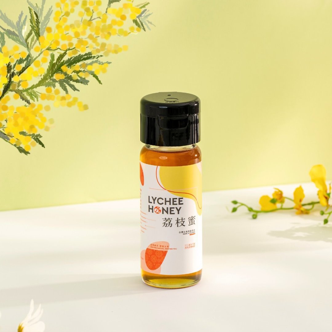 【永祯】100% 台湾蜂蜜 | 脱水纯化荔枝蜜 420g - 蜂蜜/黑糖 - 玻璃 橘色