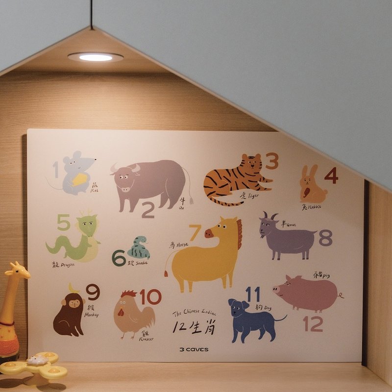 台湾制产/12生肖防水游戏垫画报 - 玩具/玩偶 - 防水材质 多色