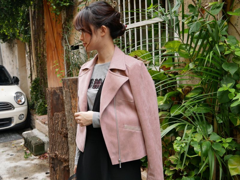 MIT 麂皮骑士风外套 - 女装休闲/机能外套 - 聚酯纤维 