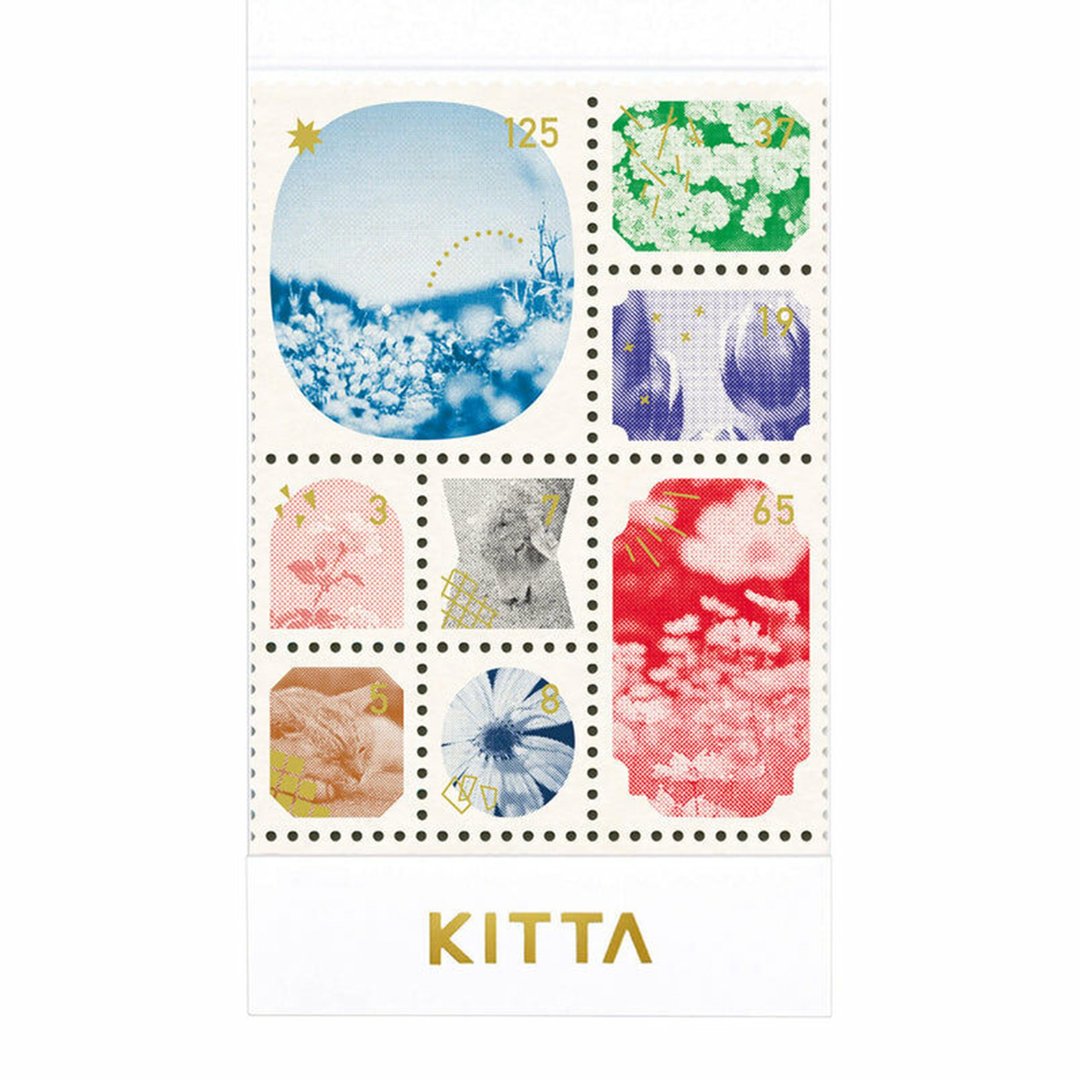 KING JIM KITTA 随身携带和纸胶带 第 14 弹/ 烫金邮票贴纸/ 相片 - 纸胶带 - 纸 多色