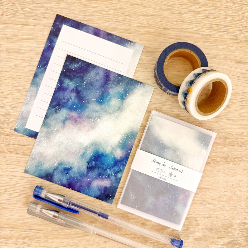 星空 迷你信纸组 - 信封/信纸 - 纸 蓝色