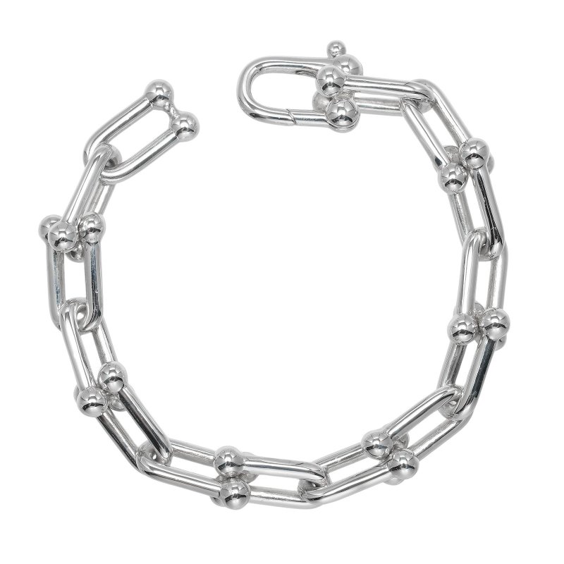 [日本直送] Tiffany HardWear 大号链式手链 臂围 17.5cm 925银约 62.8g TIFFANY&Co. [二手] A 级 - 手链/手环 - 银 银色
