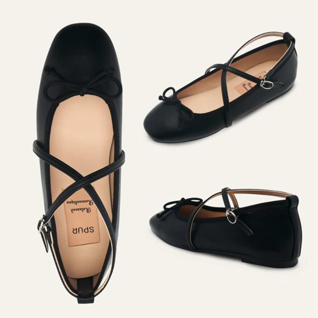 PRE-ORDER SPUR Strap Ballet Core Flat -US8001BK - 其他女款皮鞋 - 其他材质 