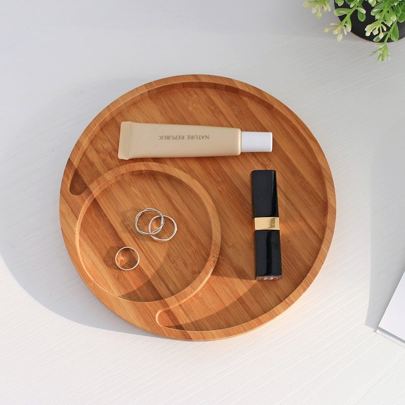 【圣诞礼盒】竹-日月收纳盘/圣诞交换礼物 - 收纳用品 - 木头 咖啡色