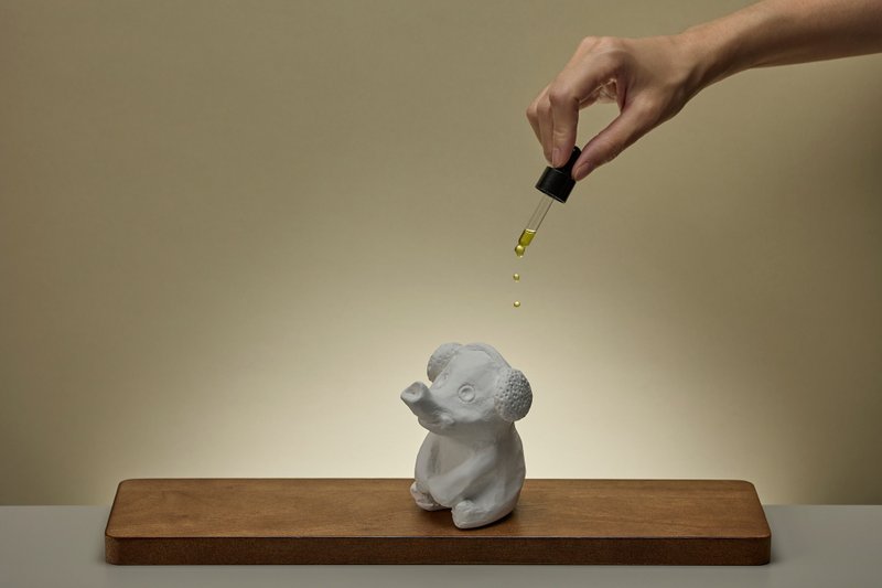 【草原动物系列】戴耳机的大象 扩香石 | 礼盒包装 - 香薰/精油/线香 - 其他材质 白色