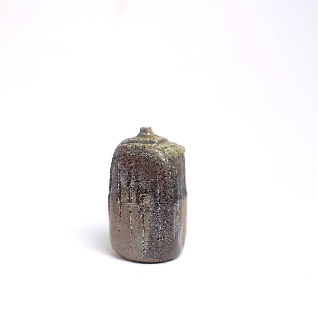 明芽窑 | 柴烧金彩刻纹水滴 陶器 火文 手作 砚台 书法使用 H9 - 其他书写用品 - 陶 卡其色