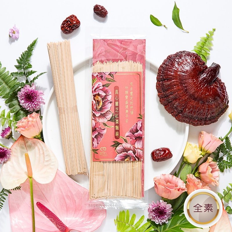 【灵芝草人】真心灵芝红枣面线(100g独享包) - 面/面线/米粉 - 其他材质 粉红色